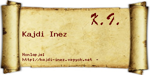 Kajdi Inez névjegykártya